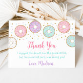 Donut Pink Gold Pastel Bedankkaart