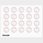 Donut Pink Gold Pastel Ronde Sticker (Vel)