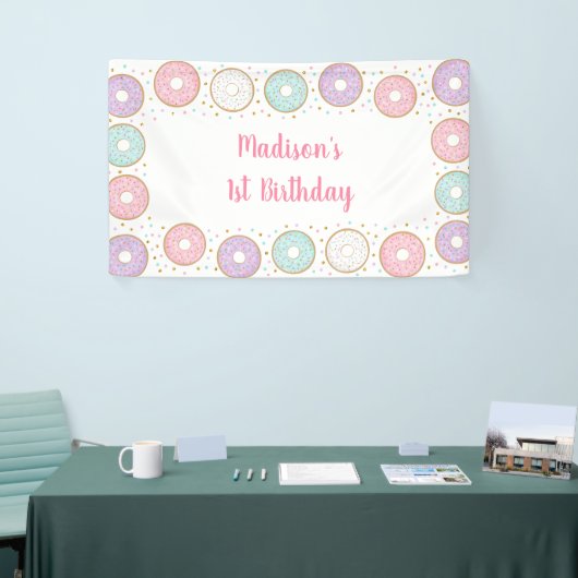 Donut Pink Gold Pastel Spandoek (Beurs)