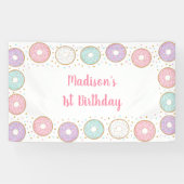 Donut Pink Gold Pastel Spandoek (Horizontaal)