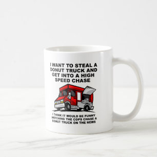 Donut Police Chase Funny Mug Koffiemok