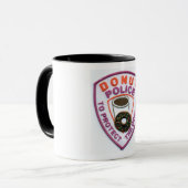 Donut Police Patch 15oz Mok koffie (Voorkant links)
