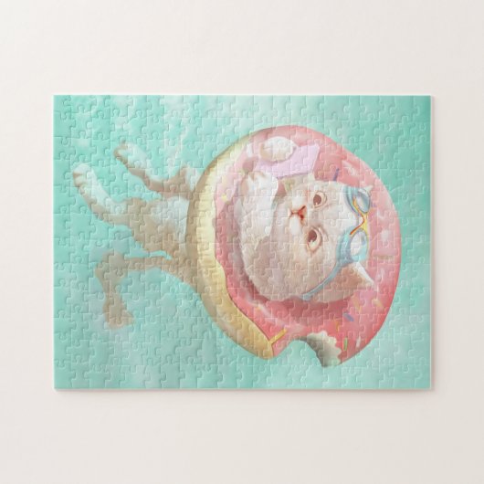 Donut Pool Float Legpuzzel (Horizontaal)