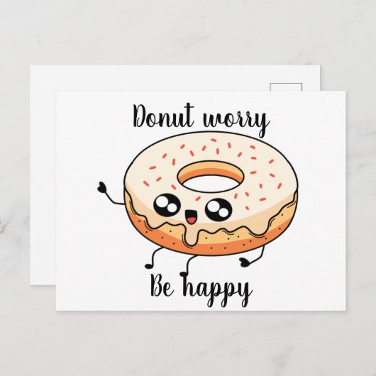 Donut poscard door Artacalla Briefkaart (Voorkant / Achterkant)