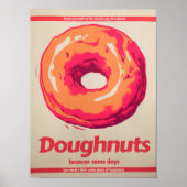 Donut Poster Retro Kitchen Art Retro Kitchen Poste (Voorkant)
