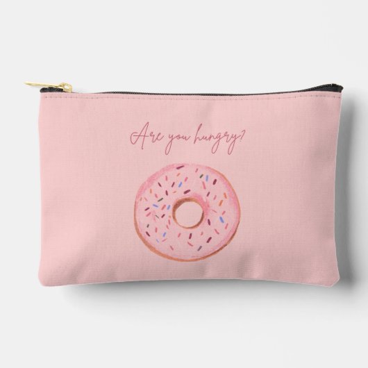 Donut Pouch – "Heb je honger?" 🍩💞 Etui (Voorkant)