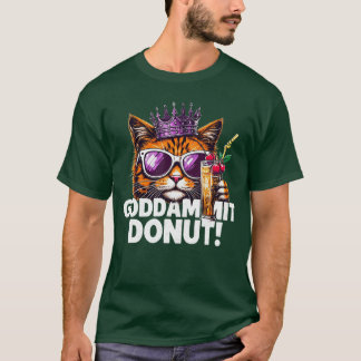 Donut Prinses Kat Memeee Kawaii Grappige Cartoon S T-shirt