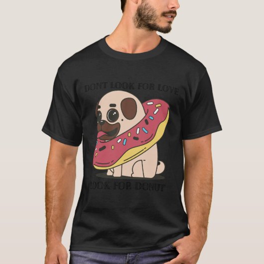 Donut Pug 719 T-shirt (Voorkant)