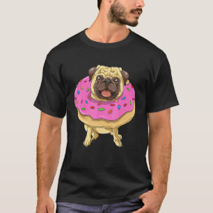 Donut Pug Bakkerij Gebak Chef Bakker Hond Donut T-shirt