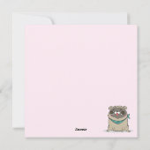 Donut Pug Holiday Card Feestdagenkaart (Achterkant)