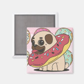 Donut Pug Magneet (Voorkant / Achterkant)