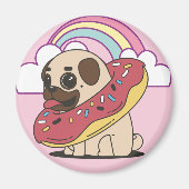 Donut Pug Magneet (Voorkant)