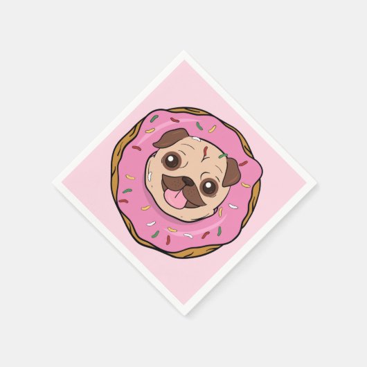 Donut Pug Servet (Hoek)