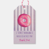 Donut Pun Funny Schattige Dank je Cadeaulabel (Voorkant)