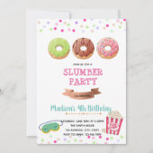 Donut pyjama verjaardag thema kaart (Voorkant)