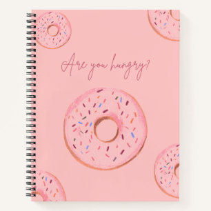 Donut Quote Notitieboek – "Heb je honger?" 🍩💞