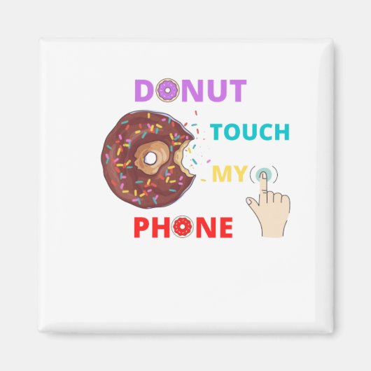 DONUT RAKE MY TELEFOON GRAPPIG   MAGNEET (Voorkant)