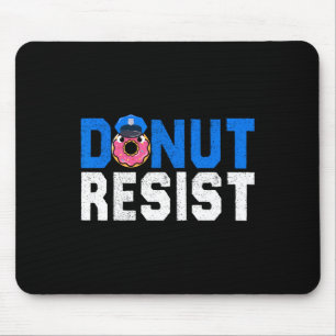 Donut Resist Grappige Politieagent Donut Lover Pun Muismat