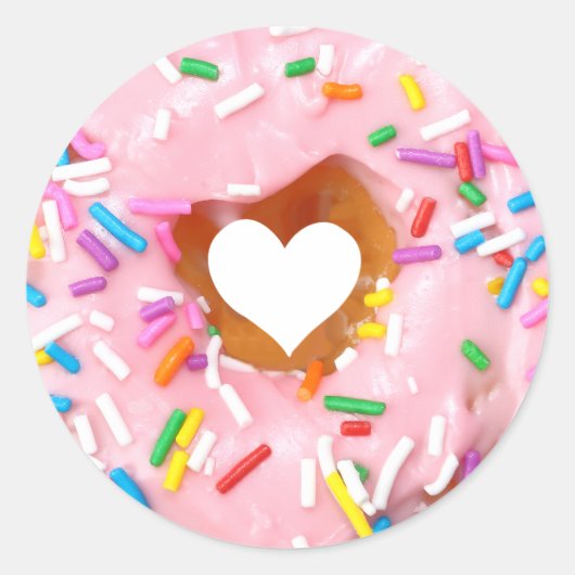 Donut Ronde Sticker (Voorkant)