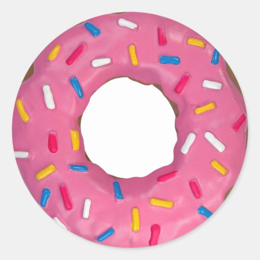 Donut Ronde Sticker (Voorkant)