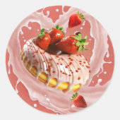 donut ronde sticker (Voorkant)