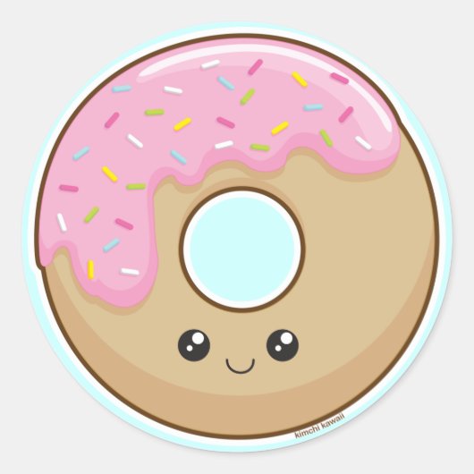 Donut Ronde Sticker (Voorkant)