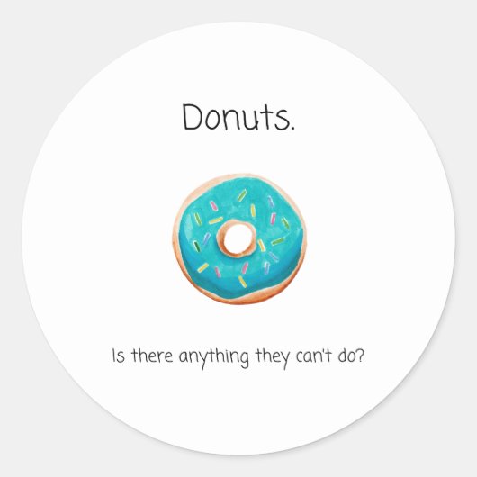 Donut Round Sticker (Voorkant)