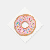 Donut Roze Bevroren Sprinkles Cute Food | Doughnut Servet (Hoek)