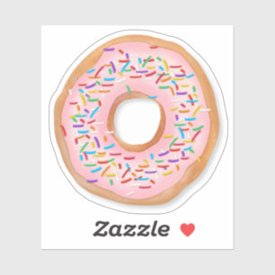 Donut Roze Bevroren Sprinkles Cute Food   Doughnut Sticker