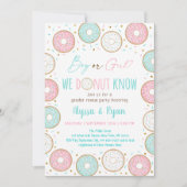 Donut Roze Blauw Geslacht Kaart (Voorkant)