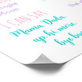 Donut Roze Goud Eerste Verjaardag Milestone Poster (Hoek)