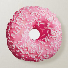 Donut roze witte springetje rond kussen