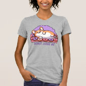 Donut Schattige Corgi Custom Text T-Shirt (Voorkant)