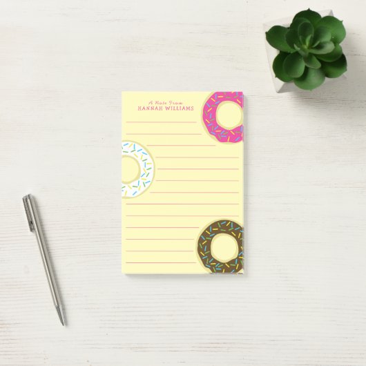 Donut Schattige Kinderdonuts Post-it® Notes (Kantoor)