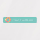 Donut School Class Lunch Naam Nummer Labels (Design 1)