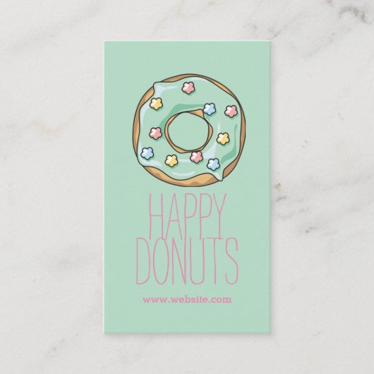 Donut Shop Bakery Caffe Pasty Visitekaartje (Voorkant)