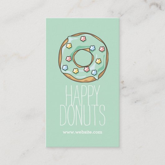 Donut Shop Bakery Caffe Pasty Visitekaartje (Voorkant)