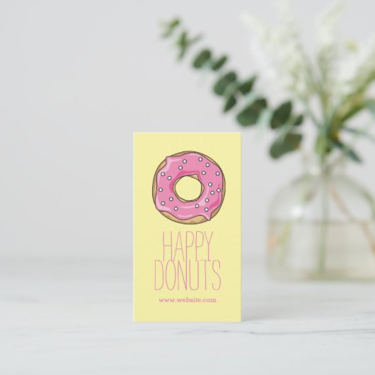Donut Shop Bakery Caffe Pasty Visitekaartje (Staand voorkant)