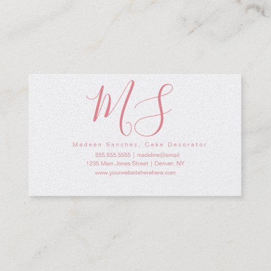 Donut Shop Bakery Cake Decorator Visitekaartje (Achterkant)