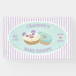 Donut Shop Bakery Paars en Green Spandoek