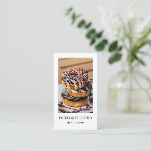 Donut Shop/Bakery Visitekaartje (Staand voorkant)