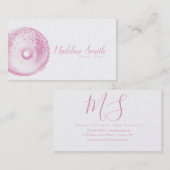 Donut Shop Bakery Waterverf Doughnut Visitekaartje (Voorkant / Achterkant)