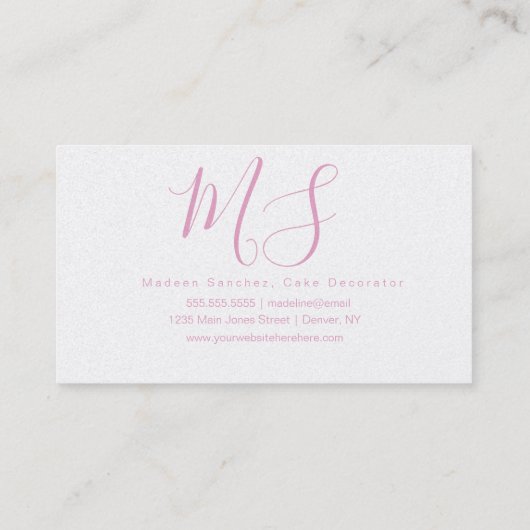 Donut Shop Bakery Waterverf Doughnut Visitekaartje (Achterkant)