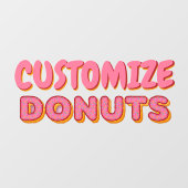 Donut Shop Bedrijfsvoorkant aanpassen Raamsticker (Vel)