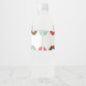 Donut Shop Birthday Party Waterfles Etiket (Achterkant)