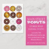 Donut Shop Donuts Doughnuts Breakfast food bakery Visitekaartje (Voorkant / Achterkant)