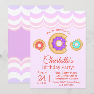 Donut Shop Frosted Donuts Verjaardag Kaart