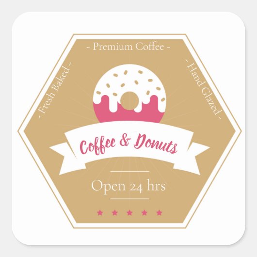 Donut Shop Label (Voorkant)
