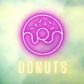Donut Shop Neon Raamsticker (Vel 3)