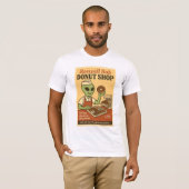 Donut Shop Roswell Aliens 1950's Retro T-shirt (Voorkant volledig)